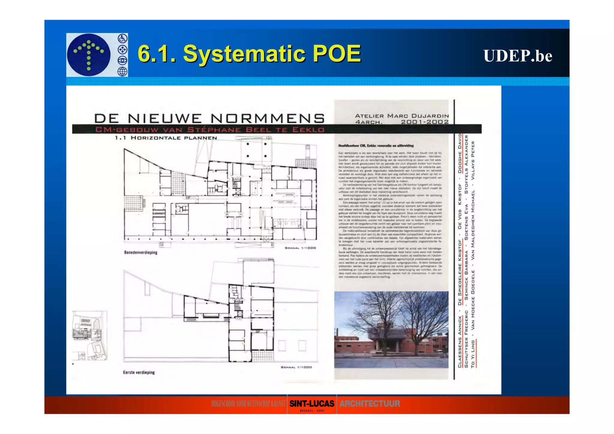 6.1.6.1. SystematicSystematic POEPOE UDEP.be
 