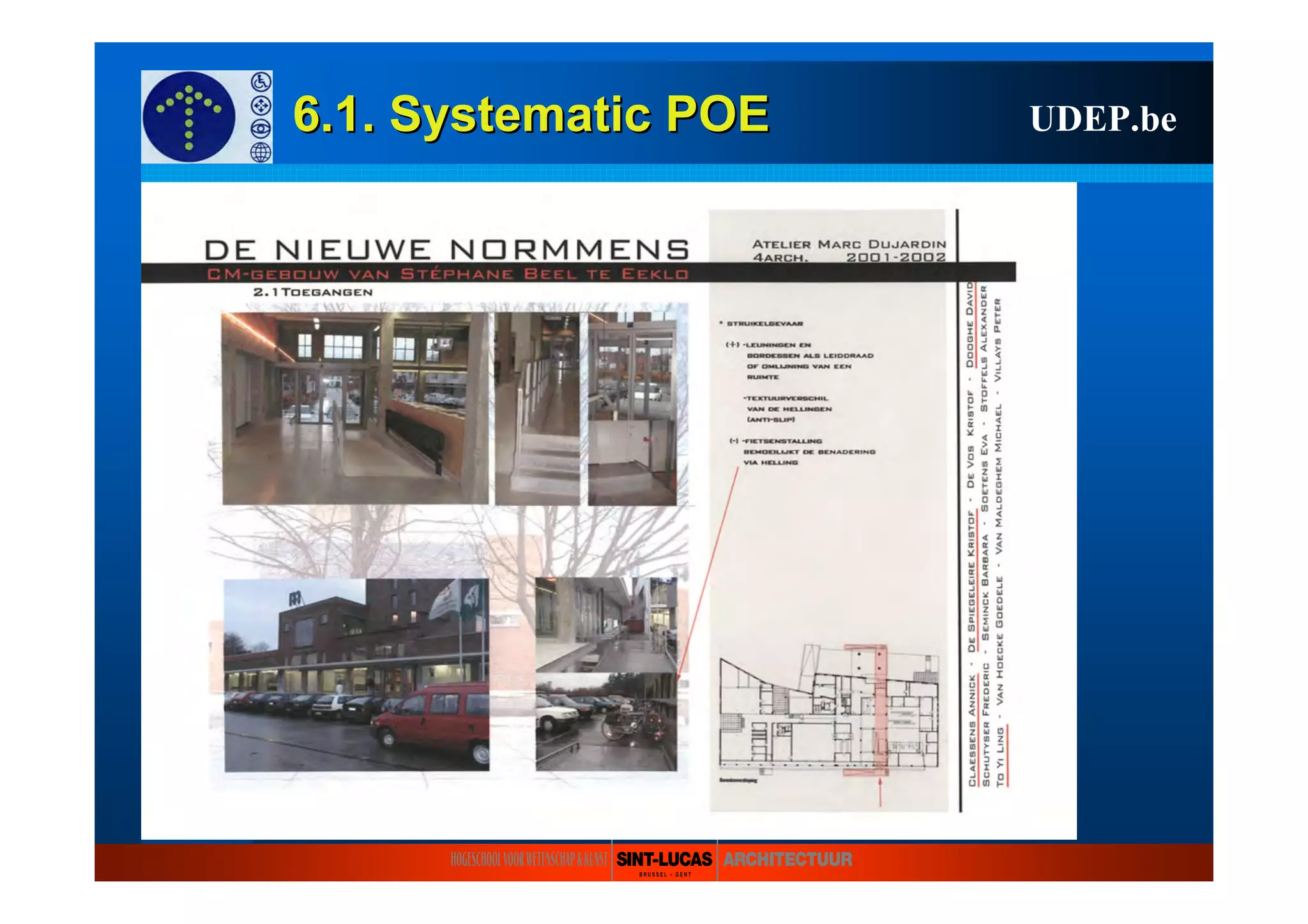6.1.6.1. SystematicSystematic POEPOE UDEP.be
 