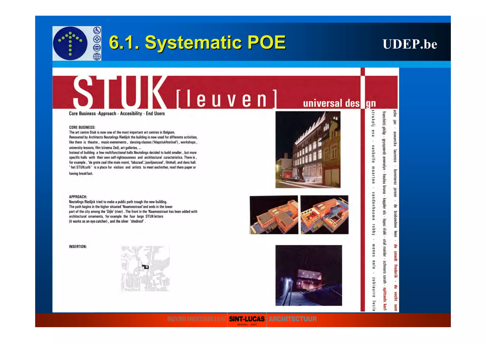 6.1.6.1. SystematicSystematic POEPOE UDEP.be
 
