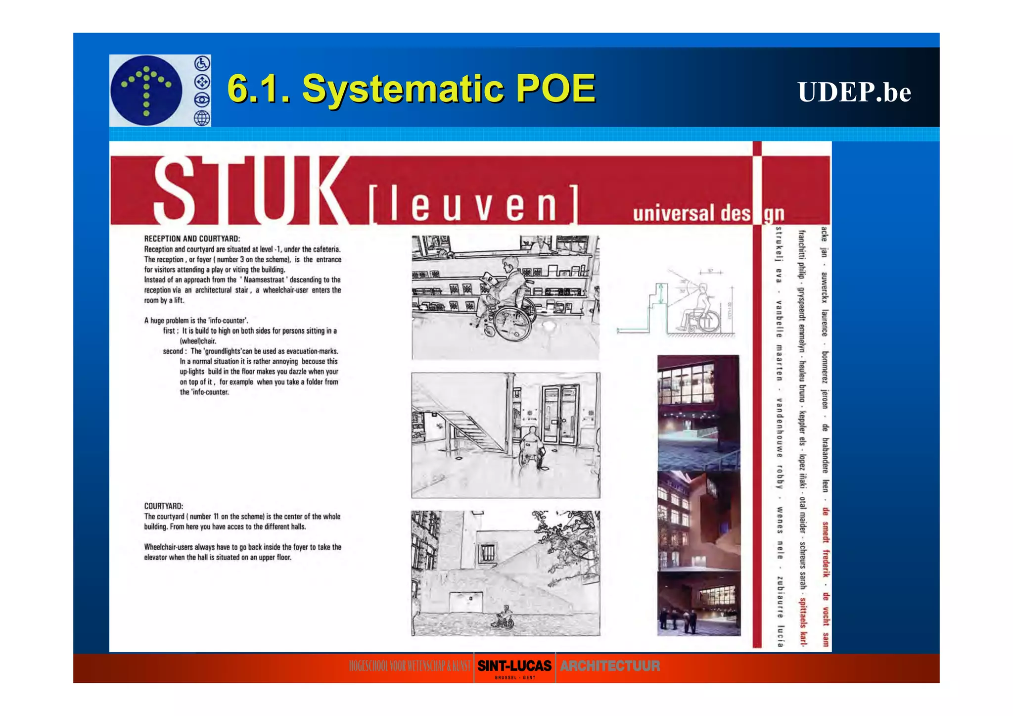 6.1.6.1. SystematicSystematic POEPOE UDEP.be
 