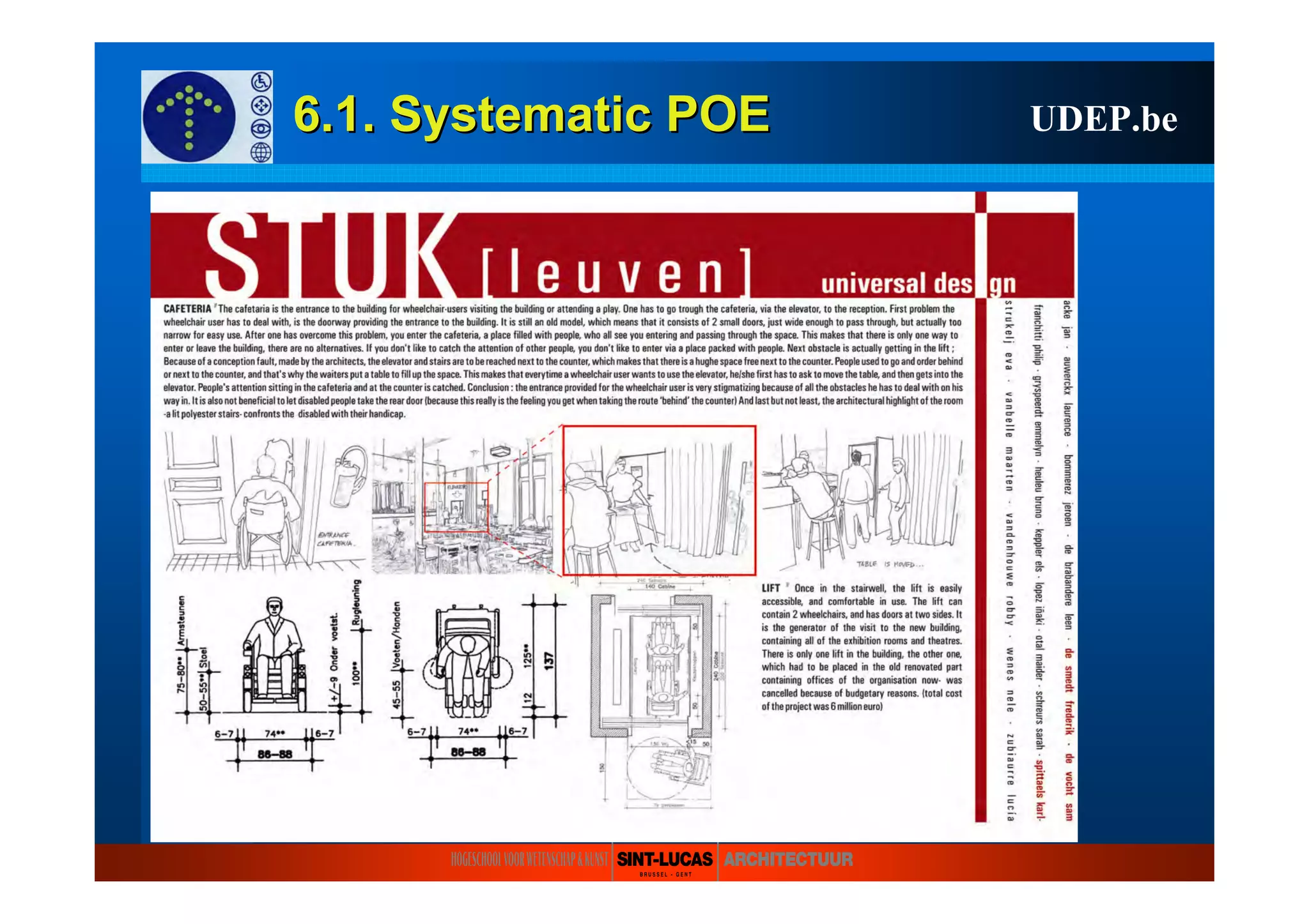 6.1.6.1. SystematicSystematic POEPOE UDEP.be
 