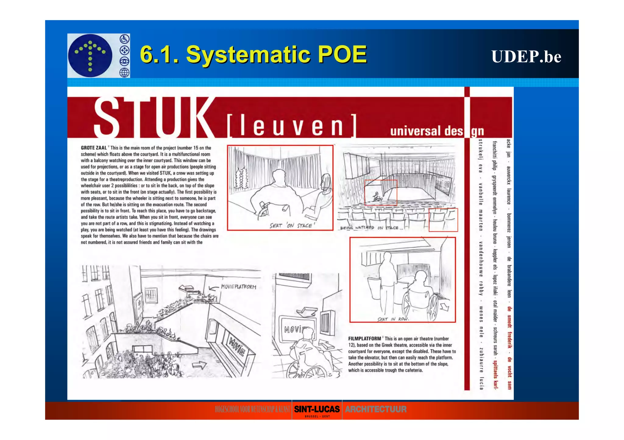 6.1.6.1. SystematicSystematic POEPOE UDEP.be
 