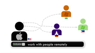 work with people remotely
 