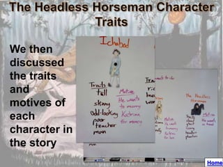 We then
discussed
the traits
and
motives of
each
character in
the story
               Home
 
