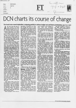 Marc Nardo DCNS Transformation Financial Times july 2002