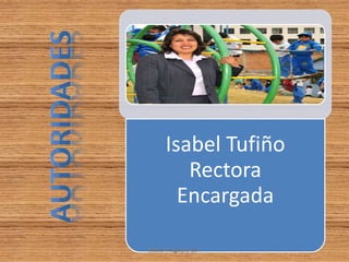 Isabel Tufiño
Rectora
Encargada
Marco Pilaguano 10 C
 