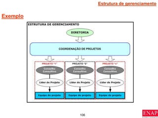 106
Exemplo
Estrutura de gerenciamento
 