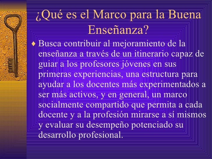 Marco Para La Buena Enseñanza