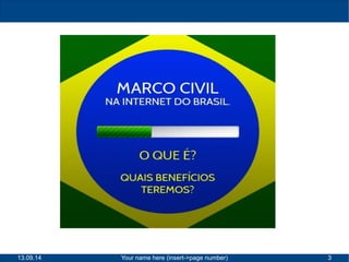 13.09.14 Your name here (insert->page number) 3 
 