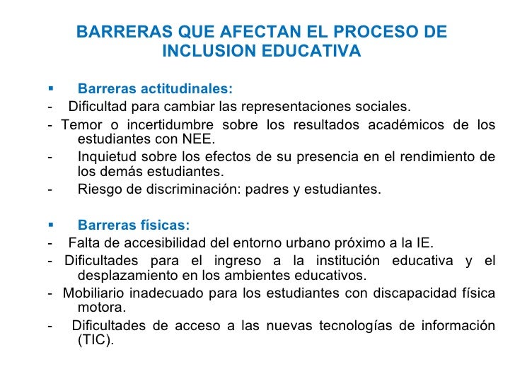 Resultado de imagen para dificultades de la educaciÃ³n inclusiva