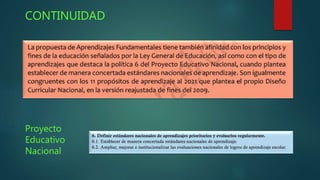 CONTINUIDAD 
Proyecto 
Educativo 
Nacional 
 