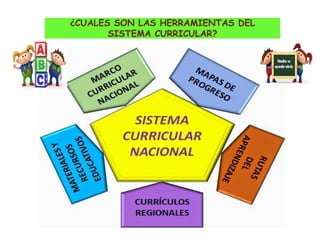 ¿CUALES SON LAS HERRAMIENTAS DEL
SISTEMA CURRICULAR?
 