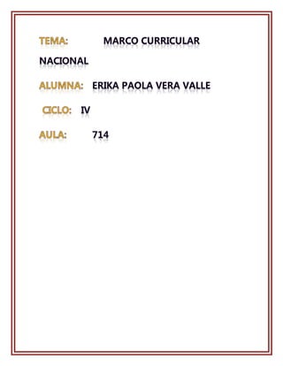 Marco curricular nacional mate