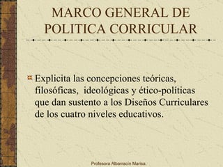 MARCO GENERAL DE POLITICA CORRICULAR ,[object Object]
