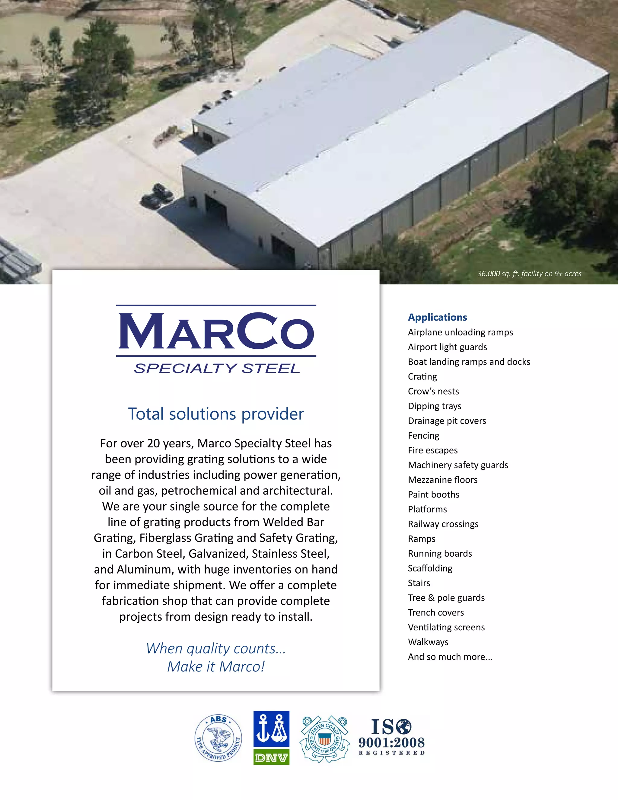 Marco Specialty Steel Master Grating Catalog V1 PDF