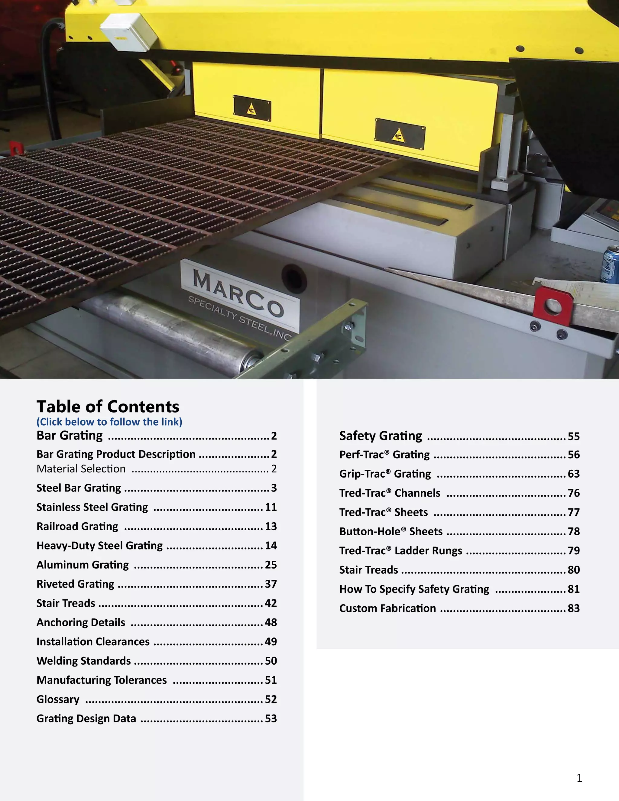 Marco Specialty Steel Master Grating Catalog V1 PDF