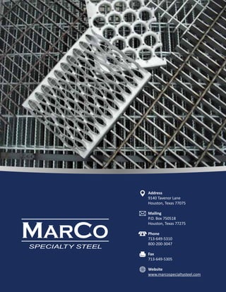Marco Specialty Steel Master Grating Catalog V1 | PDF