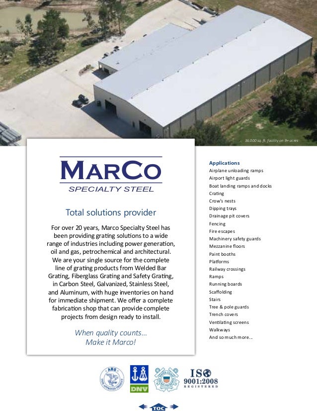 Marco Specialty Steel Master Grating Catalog V1