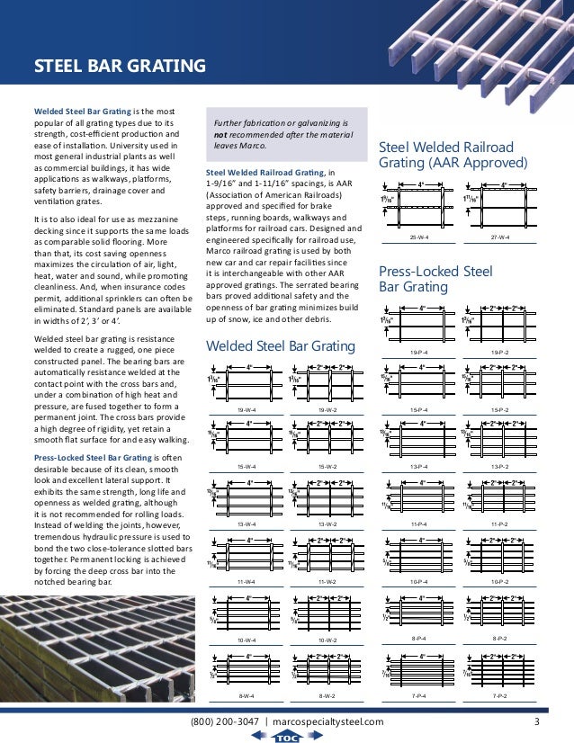 Marco Specialty Steel Master Grating Catalog V1