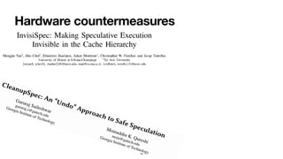 Hardware countermeasures
14
 