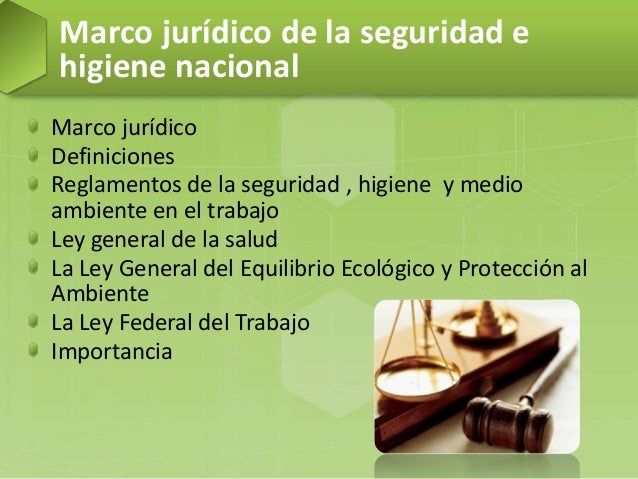 Marco Jurídico De La Seguridad E Higiene Nacional E Internacional