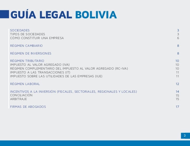 legal empresa o formalmente constituida Marco legal bolivia legal empresa o formalmente constituida Marco legal bolivia