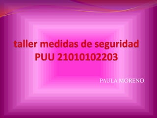 taller medidas de seguridad PUU 21010102203 PAULA MORENO 