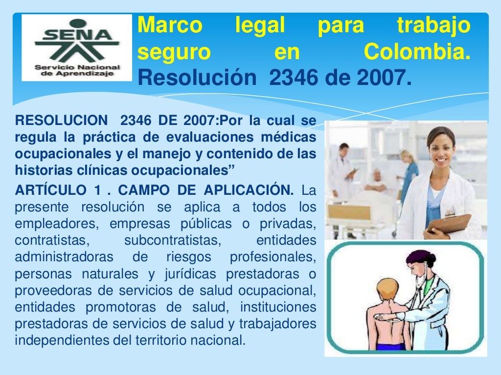 Marco legal para trabajo seguro en