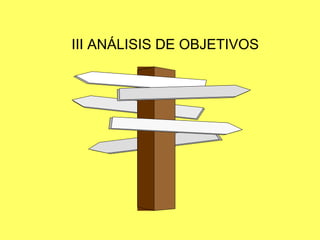 III ANÁLISIS DE OBJETIVOS
 