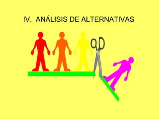 IV. ANÁLISIS DE ALTERNATIVAS
 