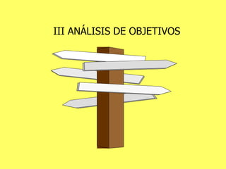 III ANÁLISIS DE OBJETIVOS 