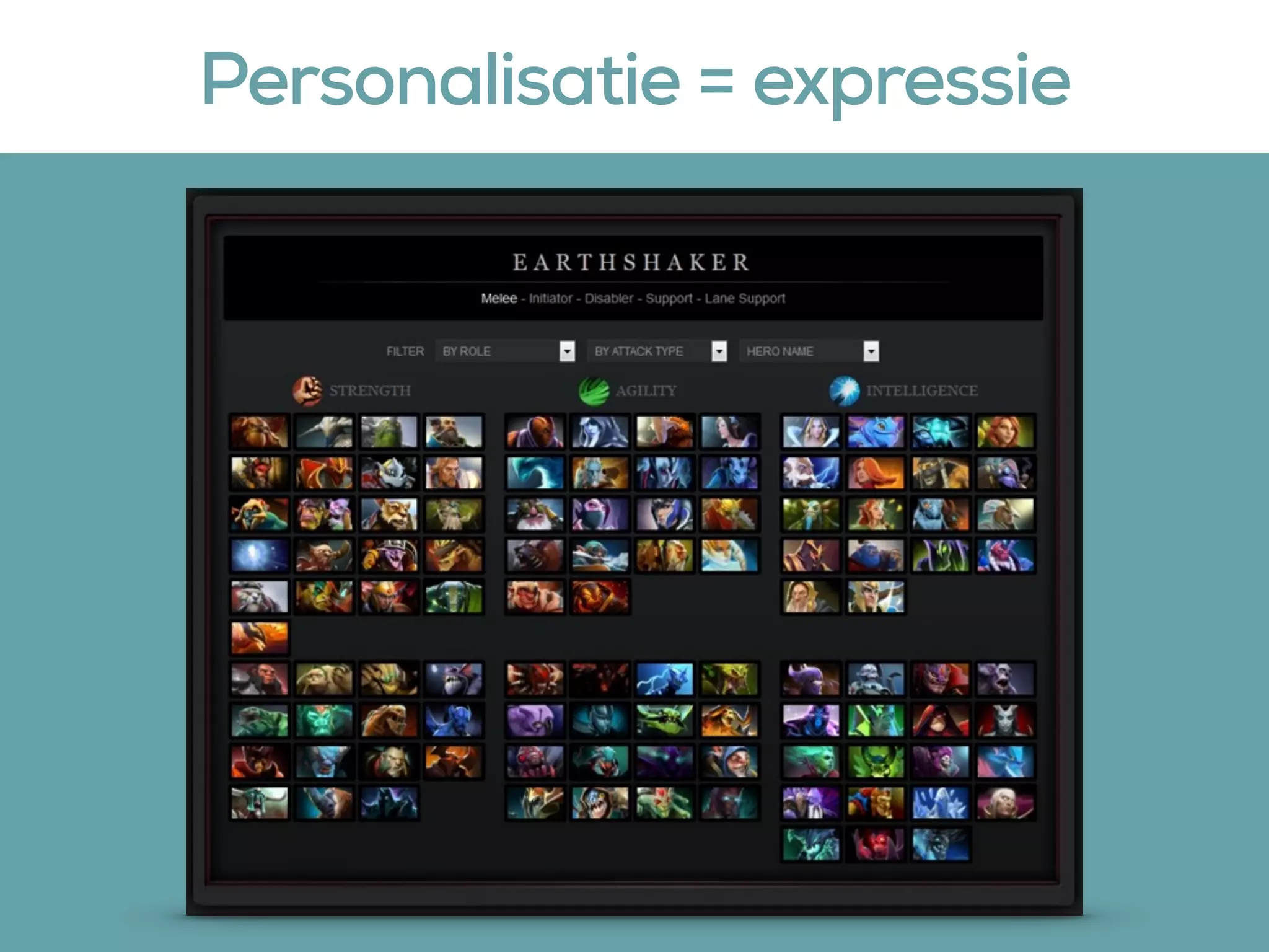 Personalisatie = expressie
 