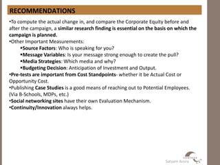 WHATTO EVALUATE?Formative (Front-end) Objective: To Assess strength/weakness during/before the projectTarget audience perception towards the issue?