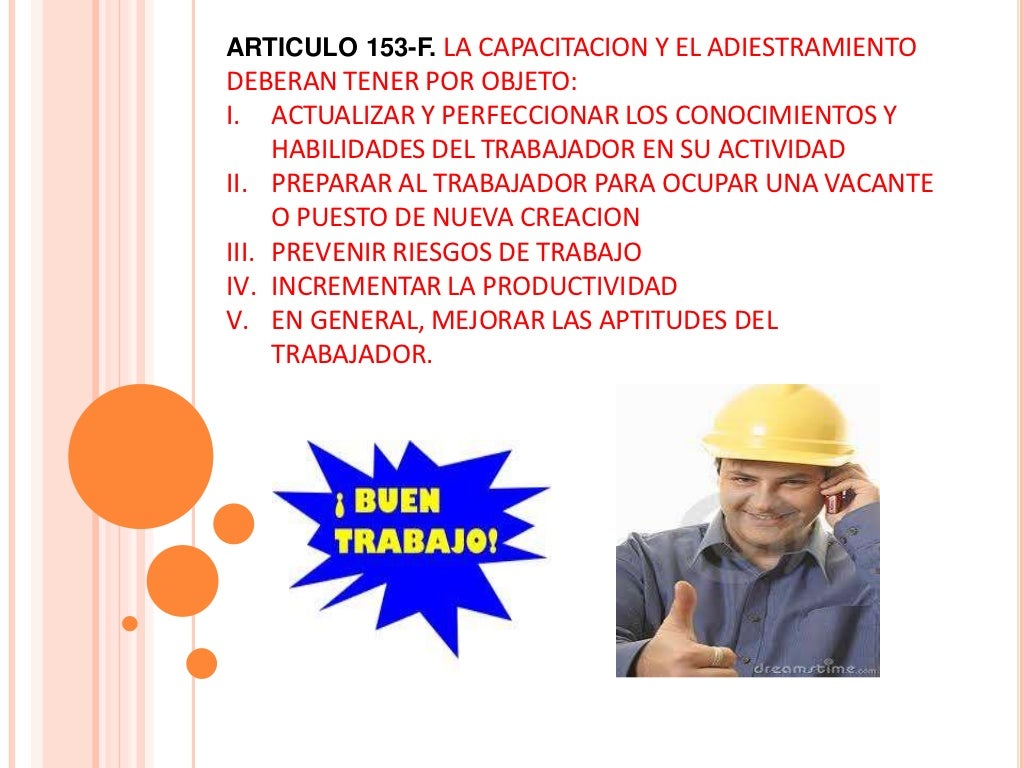 Ley Federal del Trabajo: Art. 153 de la A a la X (Exposición 4)