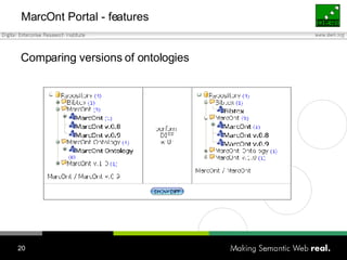 MarcOnt Portal - features Comparing versions of ontologies 
