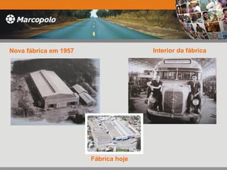 Interior da fábrica Nova fábrica em 1957 Fábrica hoje 