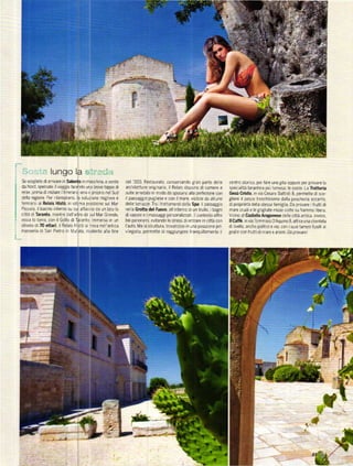 :   t:t               lungo la
    ....



i                             Saler o in macchtna, e venite
    Se sceg iete di arrivare in                                 del '300 RestaLrrato conservando gran parte de e              centro stor co per Íare Una 8lta oppure per provare la
    da Nord.spezzate lvlagglo Íacendo Una breve tappa dl        architetture   oíglnare' l Relais di5pone di camere      e    spec altá tarantina piŮ Íamosa: le cozze La Třattoria
    re ax pnma driniziare lrt neraro vero e propro nelSud       sUite aíedate ln rnodo da sposars]alla perfezione con         Gesů c]isto' n Via cesare Batt st] 8' permette d sce-
    della regione Per r]temprarsi' la solul one miglore ě       r paesagglo pug iese e con I mare. vis b Ie da alcLtne        gliere il pesce freschissimo dalla pescheria accanto
    ferÍnars al Relais Hisló, ln ott ma posizione su l'lar      dele terrazze Tra trattamenb de la Spat I passaggto           dl proprietá del a stessa famig ia Da provare fruttl di
    Plcco o' l bacino interno sL] cu] aÍÍaccia da un lato la    ne a Grotta del Fuoco, all nterno dt un trullo, bagni         mare crudre le griglate miste cotte su fiamma lbera
    c ttá di Tardnto, mentre dall'a tro dŽ      Mar Grande'     dl Vapore e i massaggl personalizzati contesto oÍfre          ! ciío alcastello Ara8on€se oP la clLla drll(d' nvPce'
,   ossra lo lon o, con il Golfo dtTaranto'ul mmerso tn un      bei panoraml' evitando |o stress dlentrare in cittá con       llcaíÍě in ViaTommaso DAqu no8, att ra una clientela
    ollveto dl 70 ettari' l Relais HistÓ sl :rova ne ]'ant ca   |'aUlo '4a 'a 5U JtItrÍd' lÍovaroorl i1 -1a posIl'o' e pri.   d ivello' anche polit]cie Vip con isuolÍamosifusill] a
'   masseria di san Pietro ln Mutata lisalente alla Íine        v legiata, permette   di raggiungere tranquillamente     i    grat n con fruttidi mare e arom Da provare
'
 