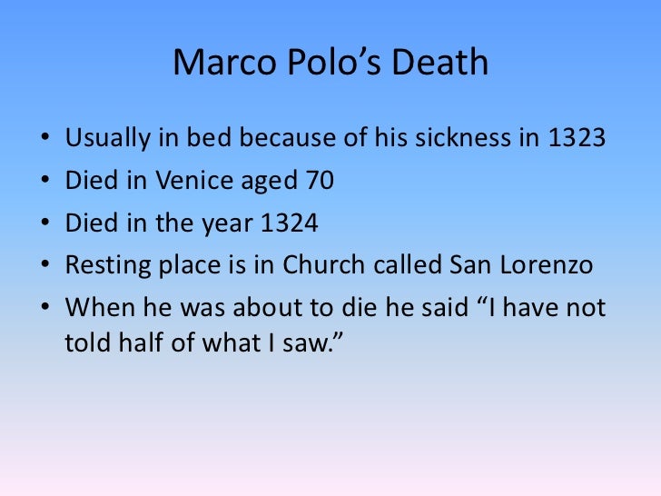 marco polo timeline