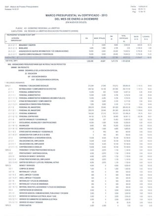 Marco presupuestal vs certificado 2013
