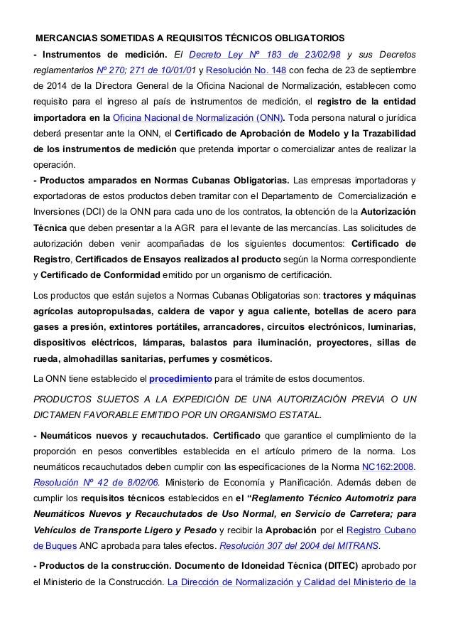 Marco Regulatorio del Comercio Exterior en Cuba