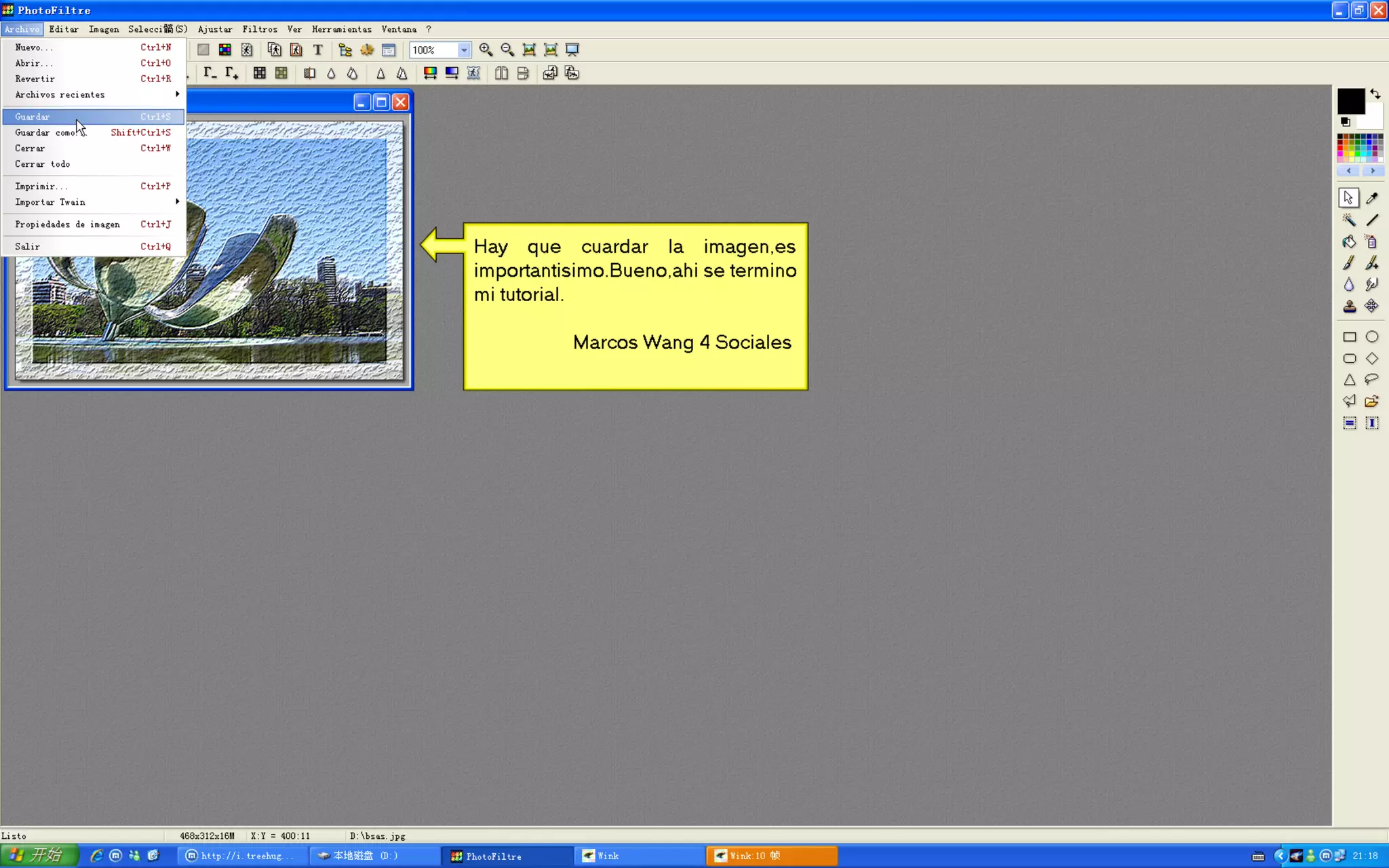 Tutorial de PhotoFiltre