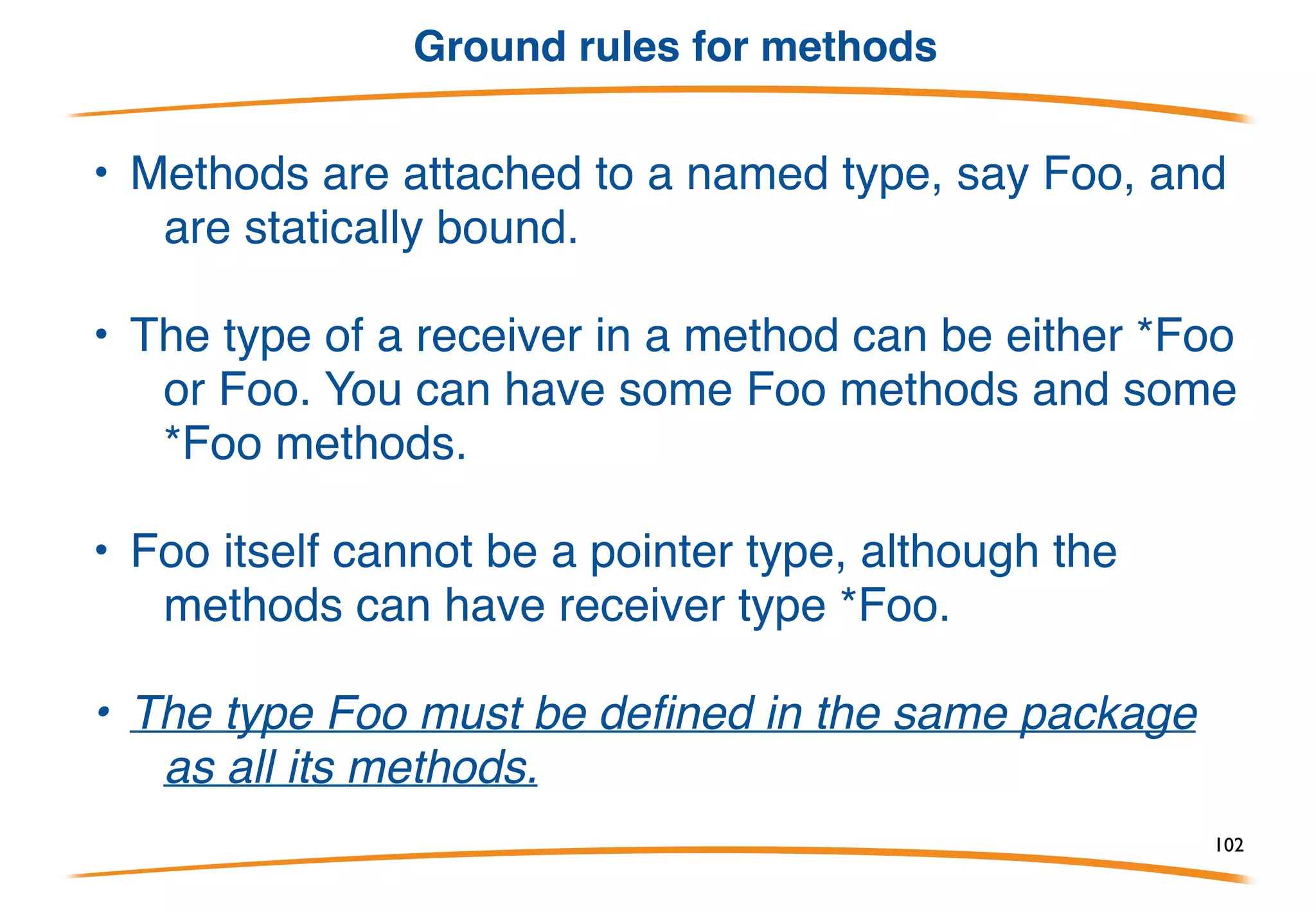 Invoking a methods
Just as you expect.
A non-struct example:
102
 