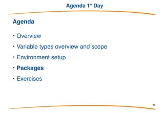 Golang Setting programming environment 2/2
IDE
• GoClipse is an Eclipse IDE for the Go programming language. The purpose of
GoClipse is to create an environment in which development of Go is easy for a
beginner to intermediate user.
• https://goclipse.github.io ( documentation and download link )
• Code completion ( setting GOPATH )
• Source navigation
• Compilation
• Execution (Run As)
• Debugging (Debug As)
40
 
