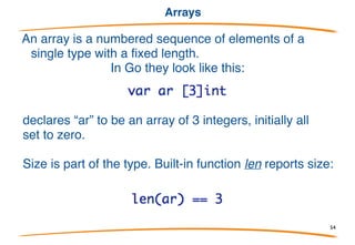 Agenda 2° Day
Agenda
• Pointers
• Collections
• Procedural programming
• Struct
• Interfaces
• Exercises
54
 