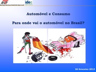 Automóvel e Consumo

Para onde vai o automóvel no Brasil?




                               26 fevereiro 2013
 