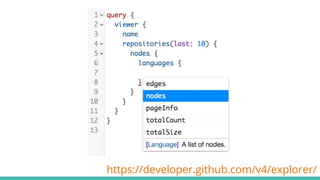 https://developer.github.com/v4/explorer/
 