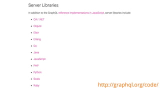 http://graphql.org/code/
 