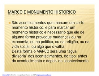 Marcos e Monumentos Históricos de Campo Grande MS | PDF