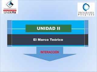 El Marco Teórico
UNIDAD II
INTERACCIÓN
 