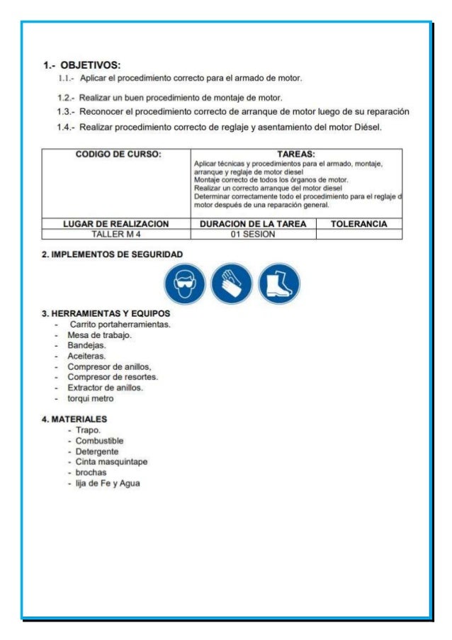 Objetivos de un motor de combustion interna